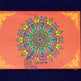SWUP-Red Color Rangoli Wooden Plank-12 X 8 Inches (ISRWP0067)
