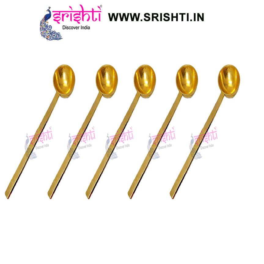 SIKB-Brass Serving Spoon-12 Inches-B5-(Pack of 5)