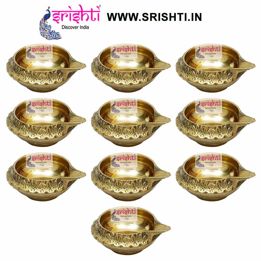 SIKB-Brass Kubera Diya-WS3-(Pack of 25)