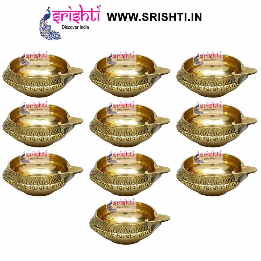 SIKB-Brass Kubera Diya-WS4-(Pack of 25)