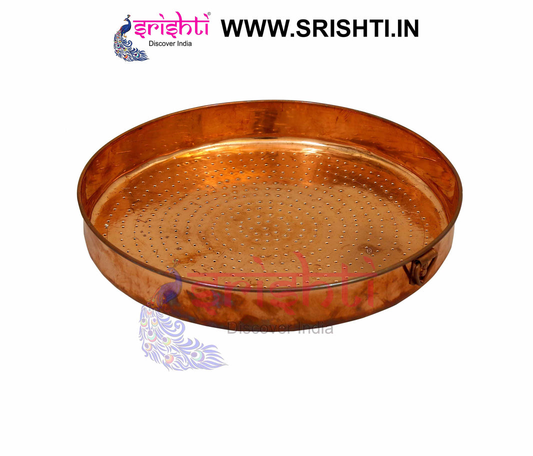 SKCI-Copper Sahasradhara Abhiseka Plate-27 Cm