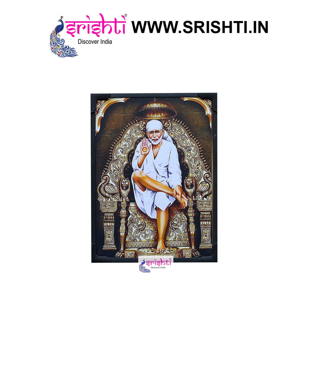 SIPF-Sai Baba Laminated Photo 6 X 8 Inches