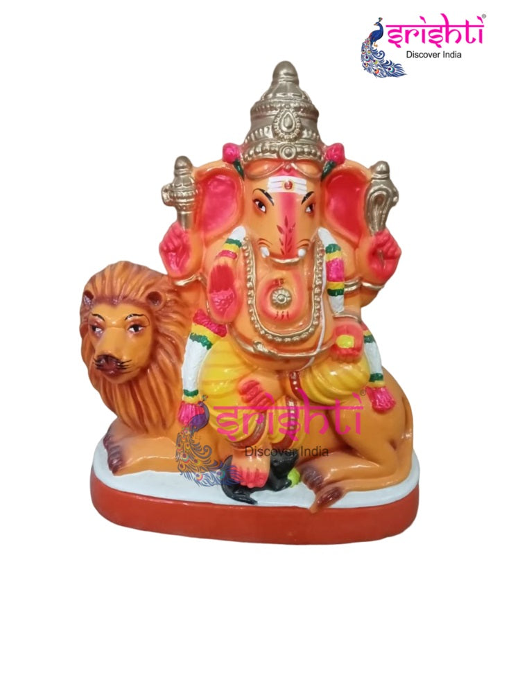 SNPD-Lion Ganesha-14.5 Inches (ISNSK0051)