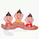 STRG-Tree Ganesha-4 Inches (Pack of 3)-M01 (IGSTC008)